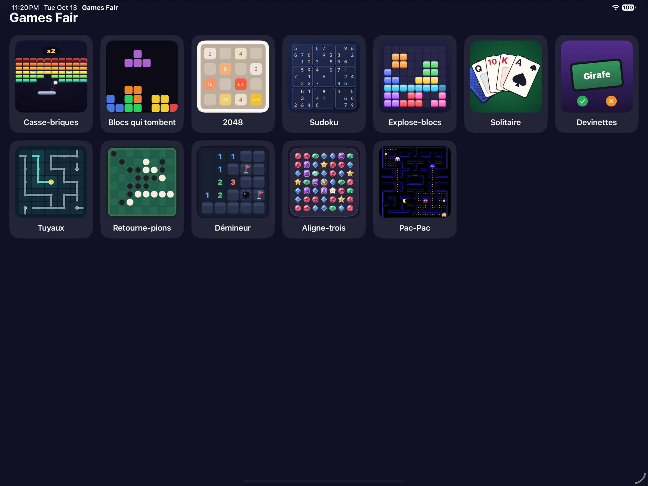 Games Fair ipad screenshot 1 (fr)