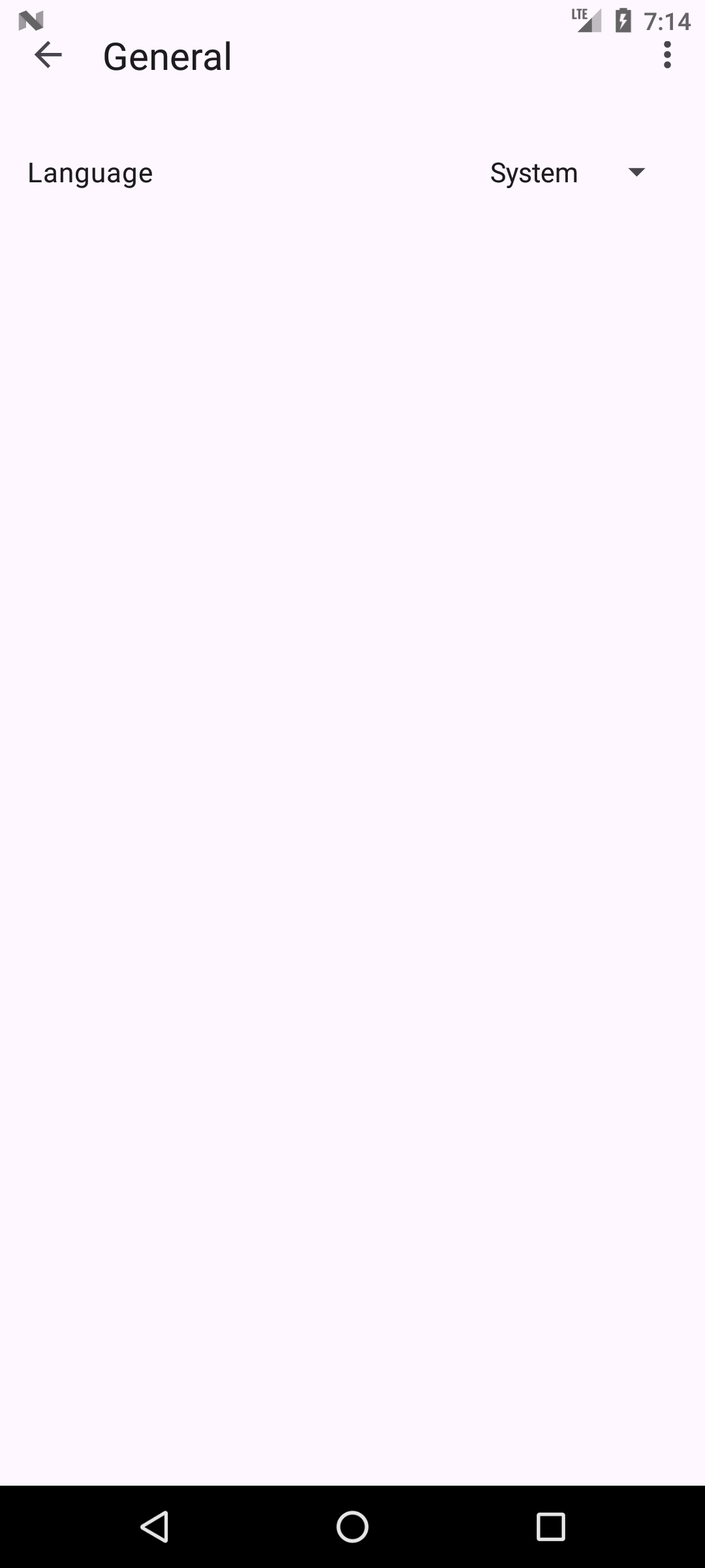 Settings, Android Android