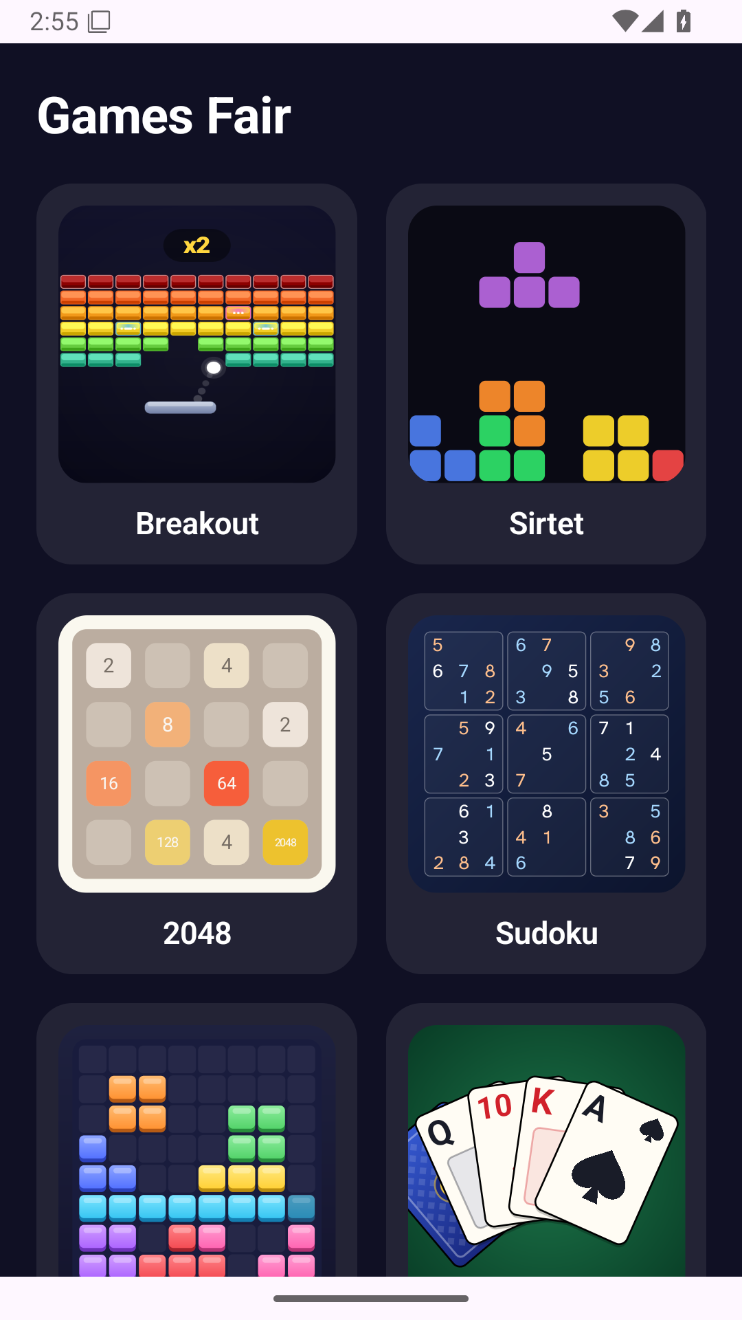 Games Fair phone screenshot 1 (en)