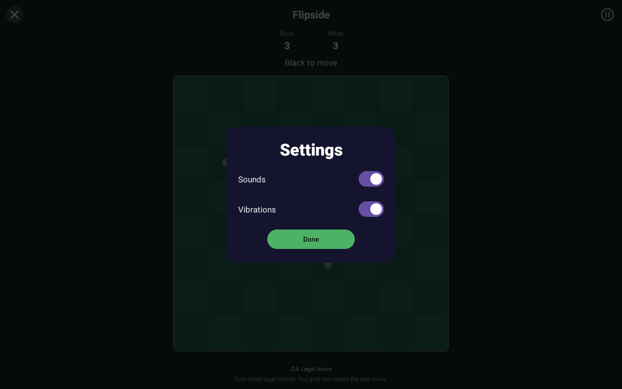 Flipside Settings, Android Tablet