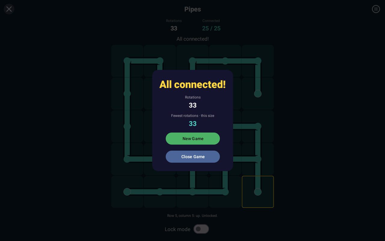Pipes · solved, Android Tablet