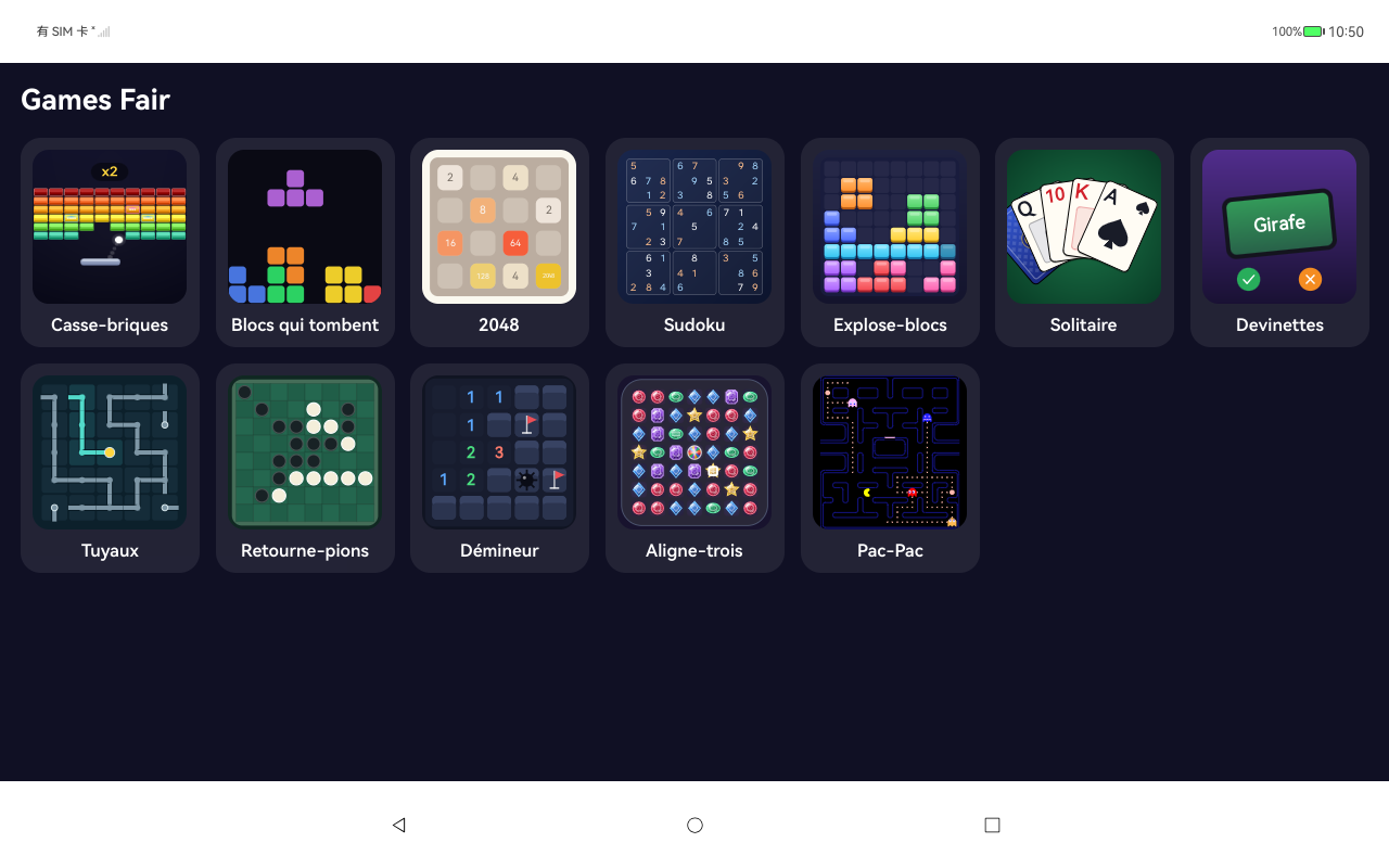 Games Fair tablet screenshot 1 (fr)