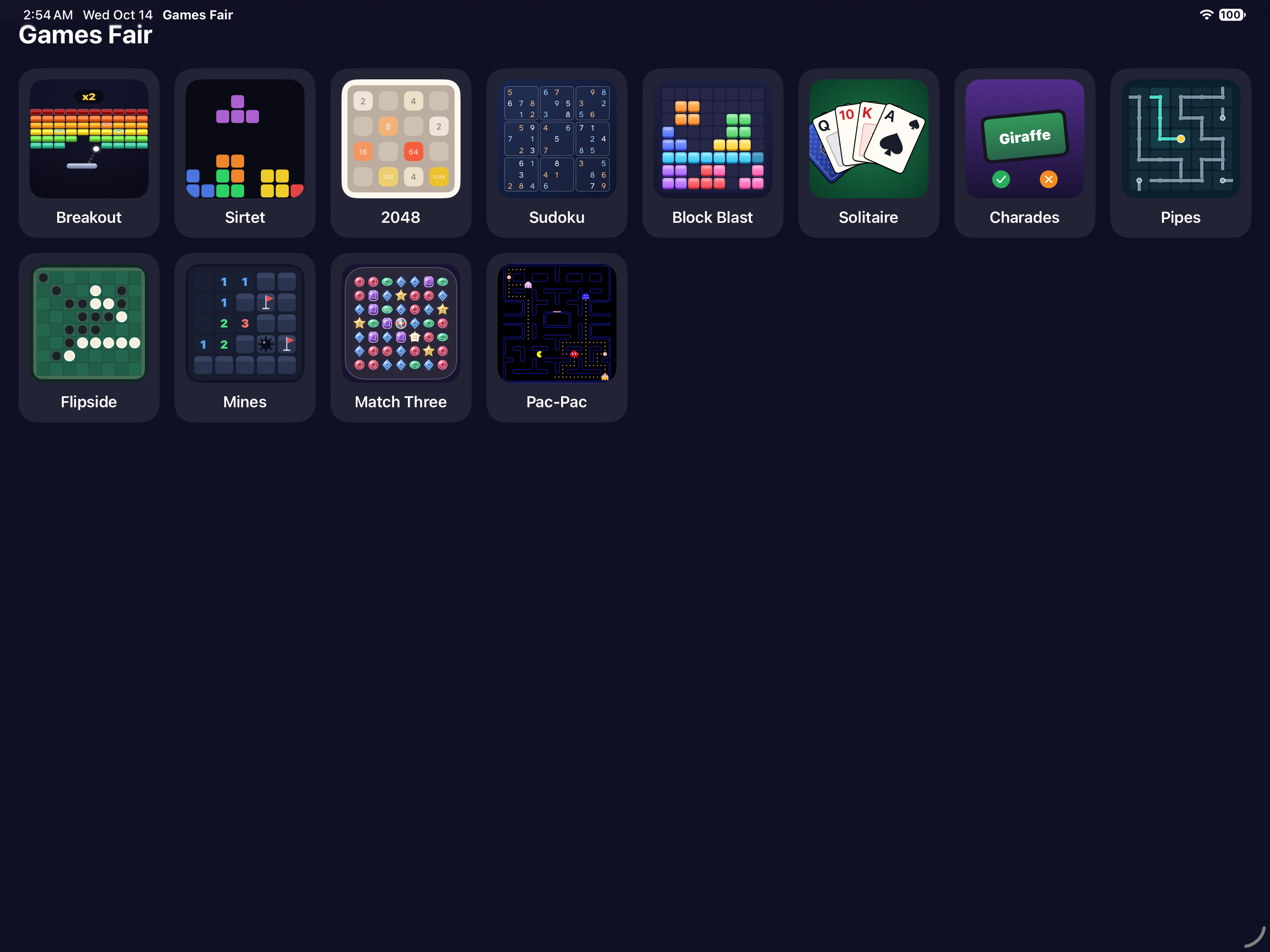 Games Fair ipad screenshot 1 (en)