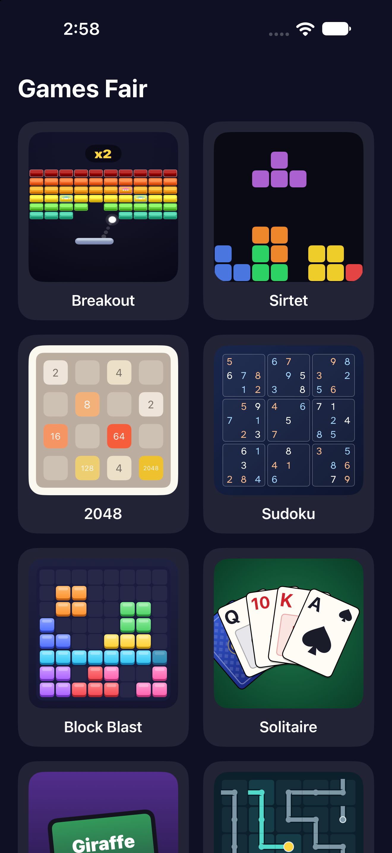 Games Fair iphone screenshot 1 (en)