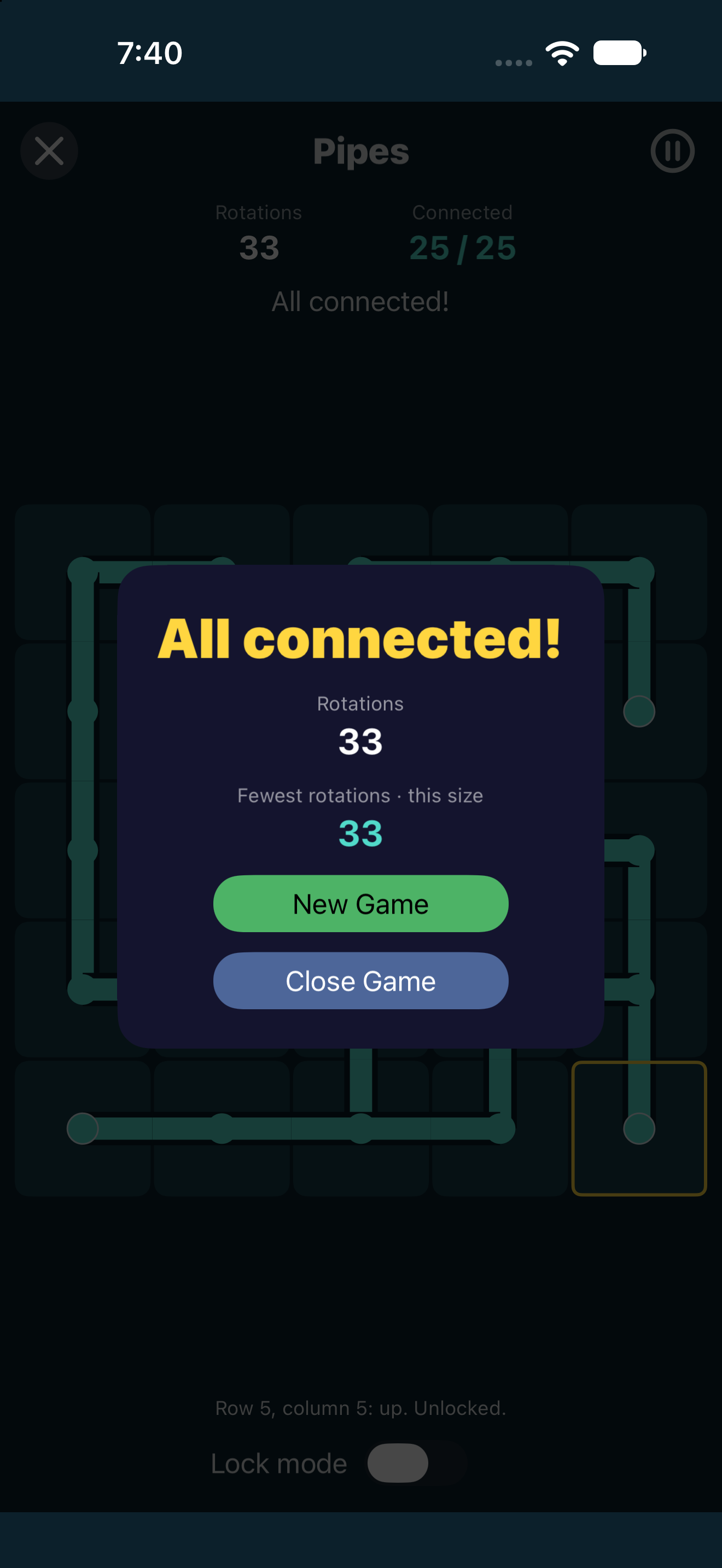 Pipes · solved, iOS UIKit
