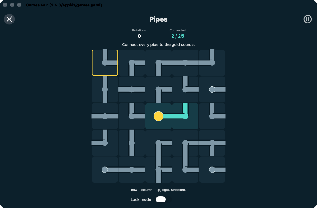 Pipes, macOS AppKit